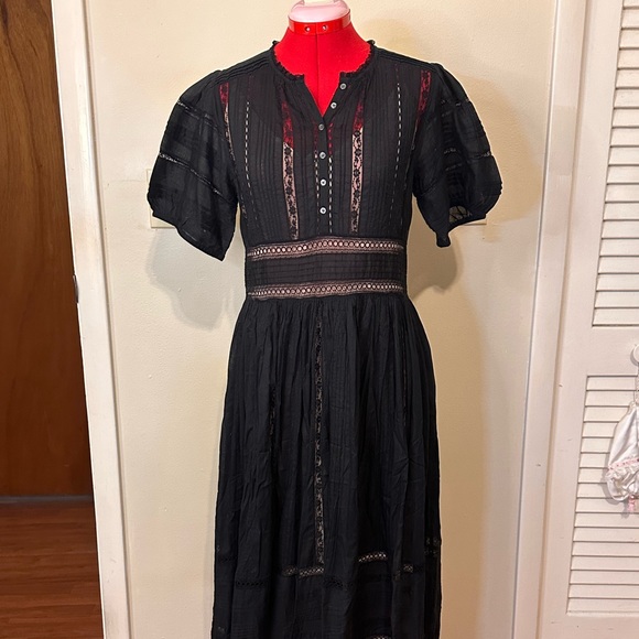 New with Tags Doen Violet Dress, Black, S - Picture 4 of 13